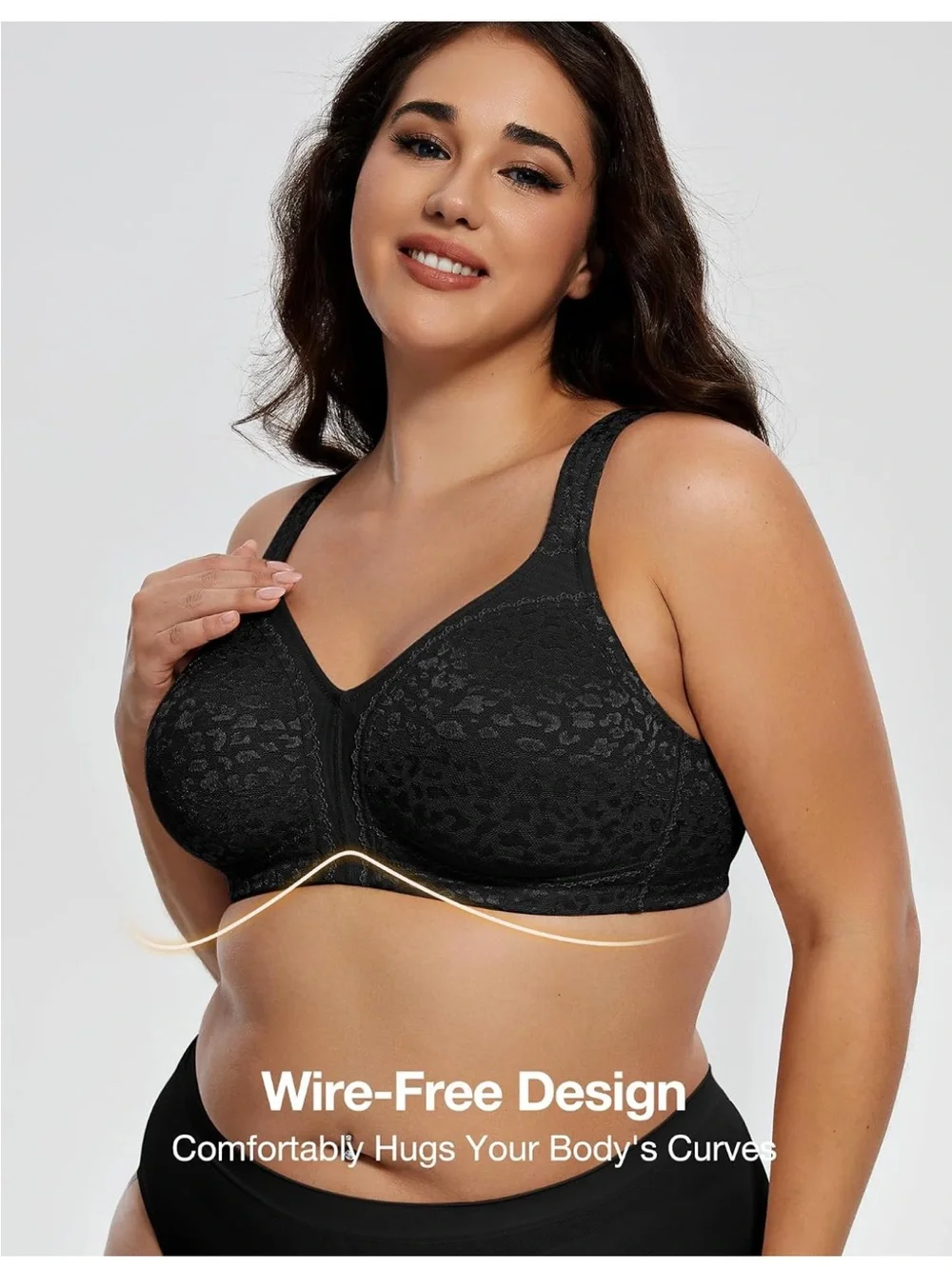 Women's Full Coverage Plus Size Comfort Minimizer Bra Wirefree Non Padded new